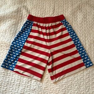Vineyard Vines 🇺🇸 Boys Small Red, White, and Blue Performance Shorts
